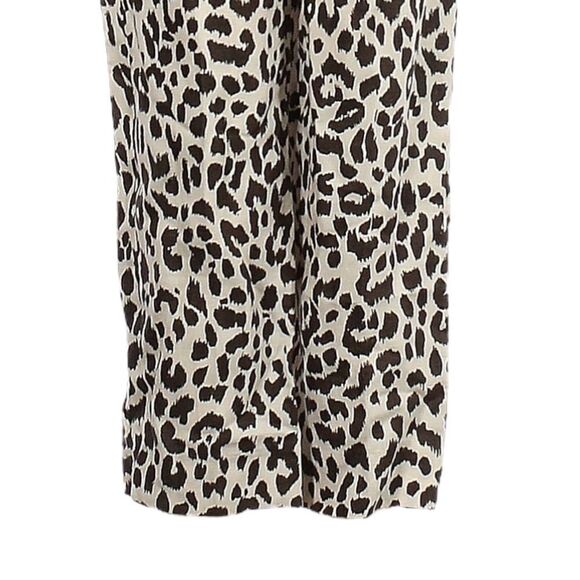 J.Crew Easy Linen Blend Leopard Print Ankle Pants Women’s 2 NWT Elastic Waist - Picture 7 of 12